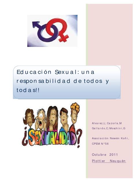 Educación Sexua Una Responsabilidad Proyecto Pdf Abuso Infantil Educación Sexual