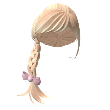 Blonde Doll Over The Shoulder Braids With Bow S Code Price Rblxtrade