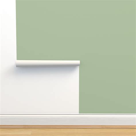 Light Sage Green Solid Color Wallpaper | Spoonflower