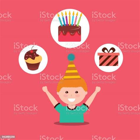 아이 생일 개체 그룹에 대한 스톡 벡터 아트 및 기타 이미지 개체 그룹 귀여운 기념일 Istock