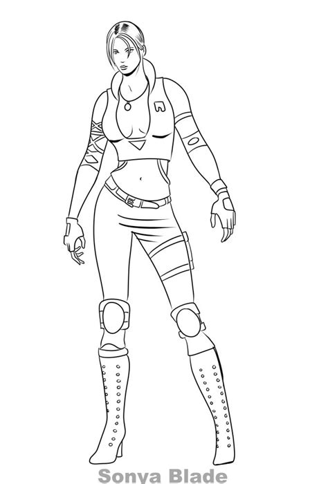 Coloriage Sonya Blade De Mortal Kombat T L Charger Et Imprimer The