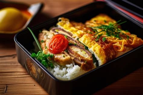 premium ai image  bento box   meal   companys japanese