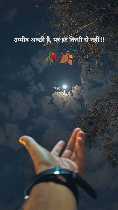 उम्मीद अच्छी है पर हर किसी से नहीं 🍂life 🌾 Night 🥀moon 🥀sadsong