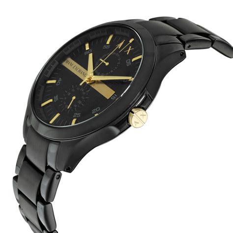 Reloj Armani Exchange Ax2121 Fecha Acero Inoxidable Negro Dorado