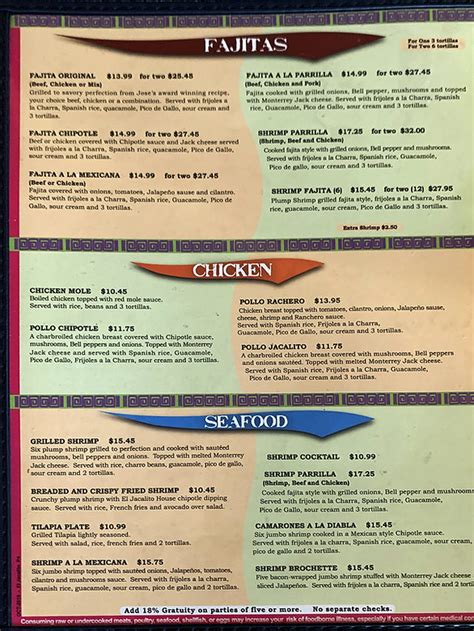 El Jacalito Menu