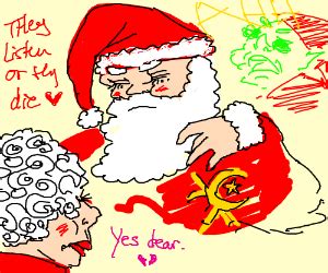 Joseph Stalin as Santa Claus - Drawception