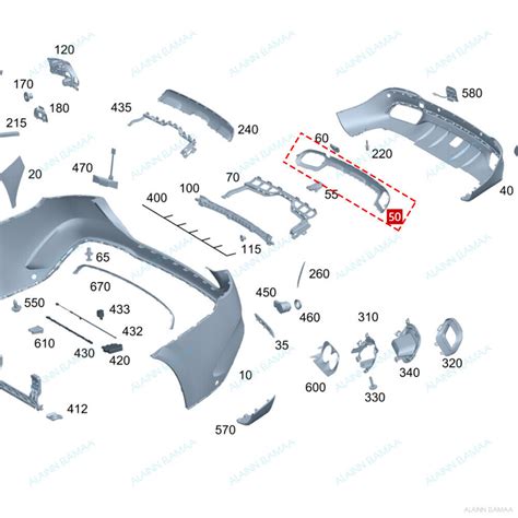 Rear Bumper Cover Molding Trim For 2020 2022 Mercedes Benz GLS GLE 350