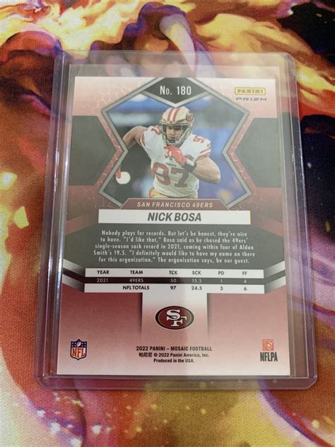 Mavin Panini Mosaic Green Mosaic Prizm Nick Bosa