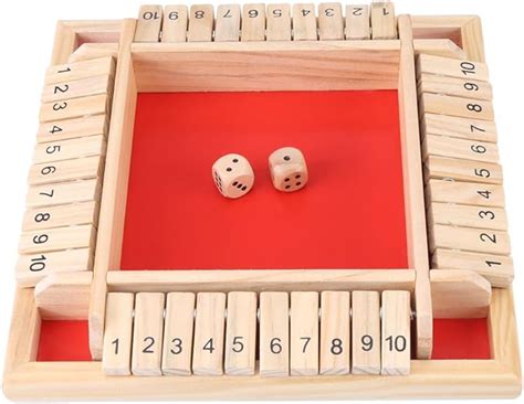 Unbekannt 4 Spieler Shut The Box Würfelspiel pädagogische