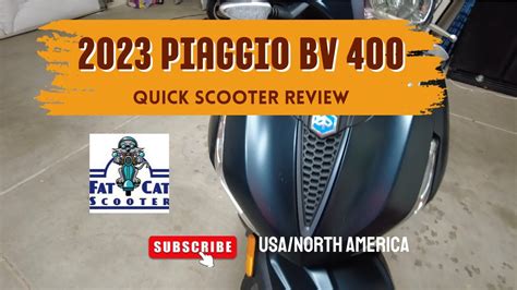 Piaggio Bv Scooter Usa Quick Review North America Fat Cat