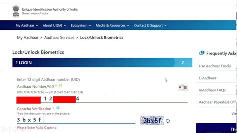 How To Lock Unlock Your Aadhaar Biometrics YouTube