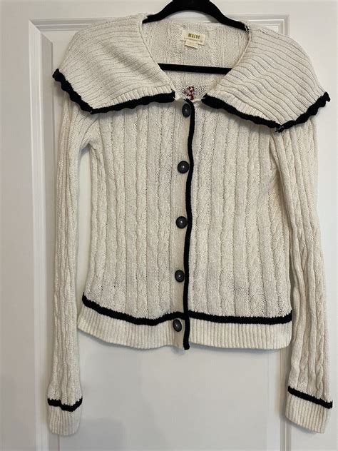 Rare Maeve By Anthropologie Light House Cardigan Size Gem