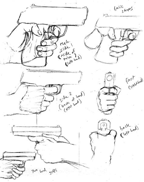 How To Draw A Handgun Grip By Shinsengumi77 On Deviantart