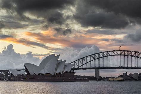 Storm Clouds Over Sydney Opera House And Sydney Harbour