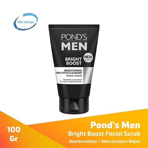 Jual Ponds Men Facial Wash Bright Boost G Sabun Muka Scrub