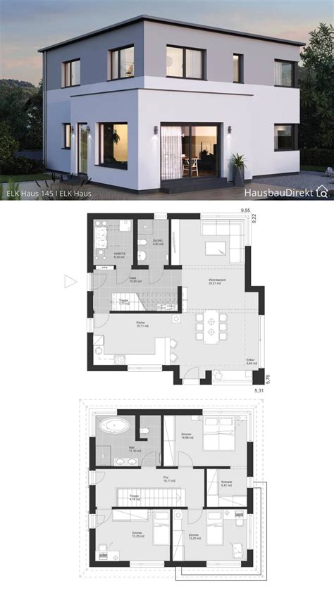 Two Story House Plan With Floor Plans And Measurements For Each Room