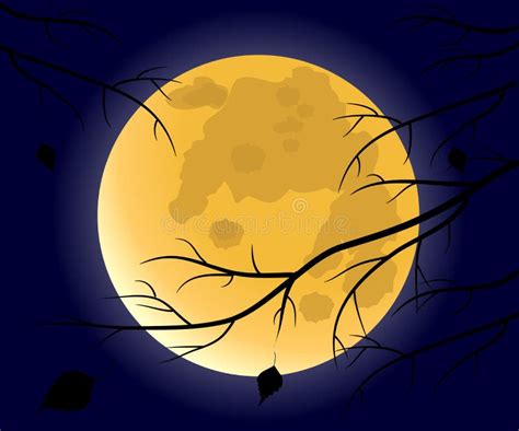 Bright Yellow Full Moon Sky Stock Illustrations 685 Bright Yellow Full Moon Sky Stock