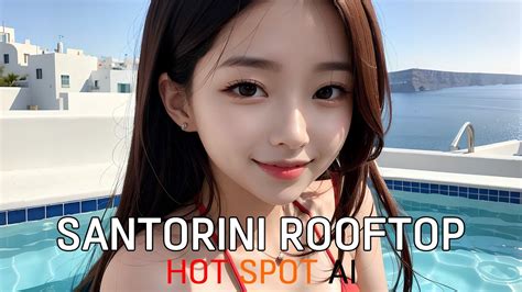 Ai Art Lookbook K Santorini Rooftop Bikini Pictorial Ai Beauty