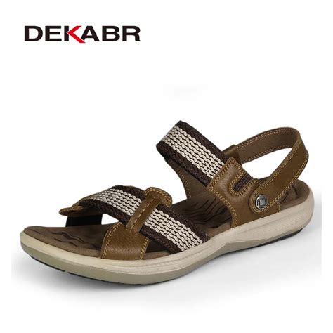 Dekabr Fashion Genuine Leather Beach Sandals Summer Men S Outdoor Shoes Men Casual Comfortable