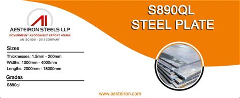 S890ql Steel Plate And EN 10025 S890QL Sheet Supplier In India