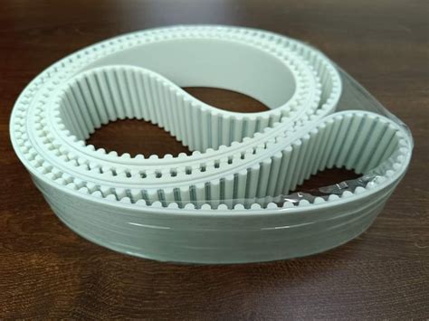 White Polyurethane Pu Timing Belt For Cnc Machine Belt Thickness