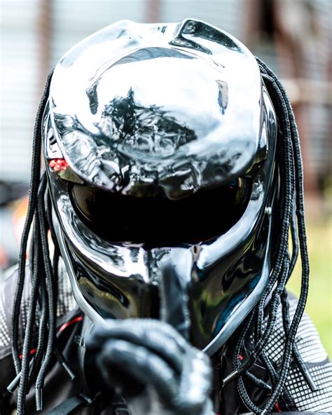 Black - Dark Predator Motorcycle Helmet - DOT Approved1 – Predator ...