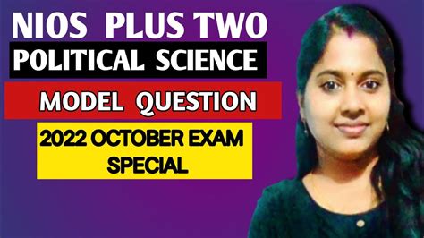 Nios Plus Two Political Science Model Question Paper