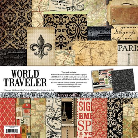 Teresa Collins World Traveler Collection 12 X 12 Paper And