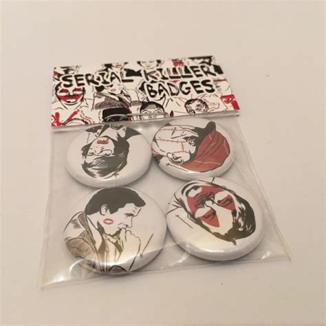 Serial Killer Pin Badges Dahmer Gacy Bundy Gein T Pack Etsy Singapore