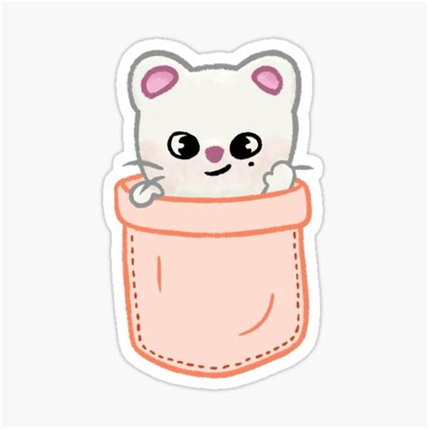 Jiniret Skzoo Pocket Sticker By Hynke Redbubble