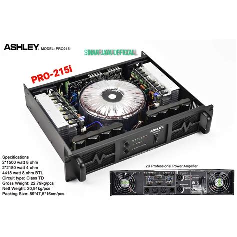 Jual Power Amplifier Ashley Pro I Class Td Original Ashley Pro I