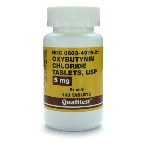 Oxybutynin Chloride Mg Tablets Bottle Mcguff