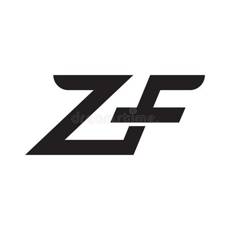 Icono Del Logotipo Del Vector De Letra Inicial De Zf Ilustración Del