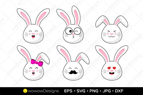 Easter Bunny Face Graphic By WowowDesigns Creative Fabrica