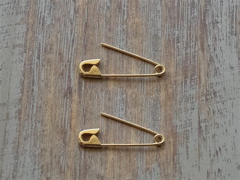 1 Inch Safety Pin Jewelry Sterling Silver Safety Pin Earrings Etsy