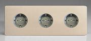 Gang A Flush Socket Schuko Earth European Satin Grey