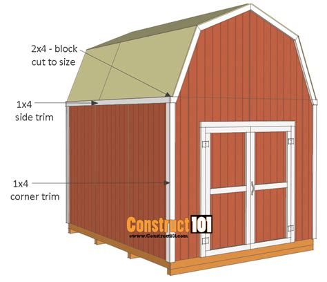 Shed Plans 10x12 Gambrel Shed Construct101