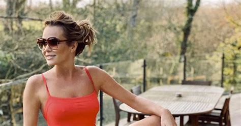 Amanda Holden Gets Fans Fired Up In Racy Red Swimsuit As She Slips Into Hot Tub Daily Star