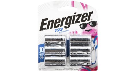 Energizer CR123 3V Lithium Batteries (6-Pack) EL123BP6 B&H Photo