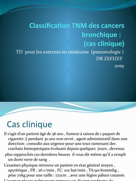 Classification Tnm Des Cancer Bronchique Pdf Poumon Cancer Du Poumon