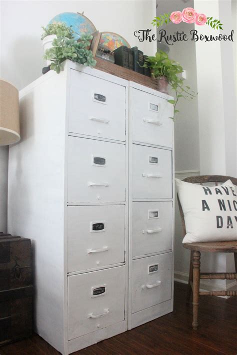 Metal File Cabinet Makeover — The Rustic Boxwood