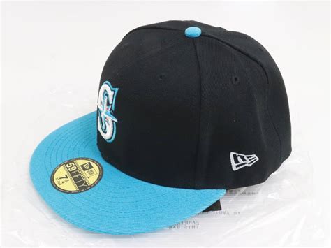 【未使用】1円～★未使用品★new Era Mlb 59fifty 577cm シアトル・マリナーズ ベースボール キャップ 帽子 野球帽 ニューエラ M124の落札情報詳細 ヤフオク