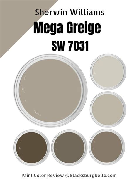 Sherwin Williams Mega Greige Palette Coordinating Inspirations