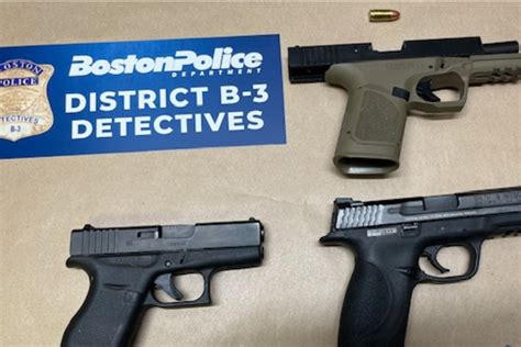 Boston Police Arrest Two Men Recover Three Illegal Firearms In