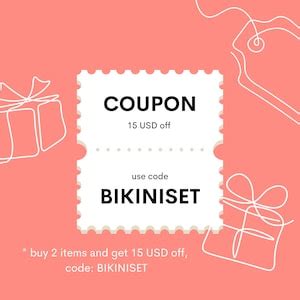 Cherry Red Bikini Set Cute Triangle Top High Waisted Bottoms Etsy