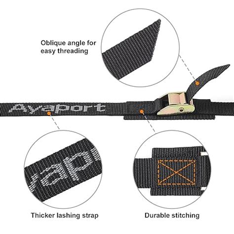 Snapklik Ayaport Cam Buckle Tie Down Straps Lashing Straps