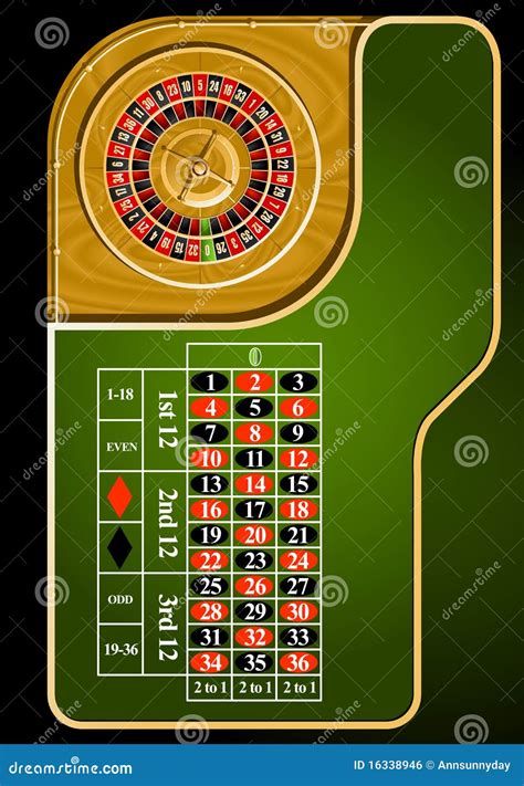 Roulette Table Layout Vector Illustration | CartoonDealer.com #16338946