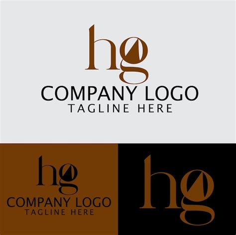 Design de logotipo hg moderno estilo único símbolo de ícone criativo