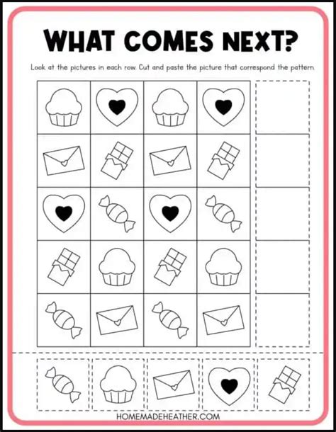 Valentines Day Printable Activities Free Kindergarten Worksheets