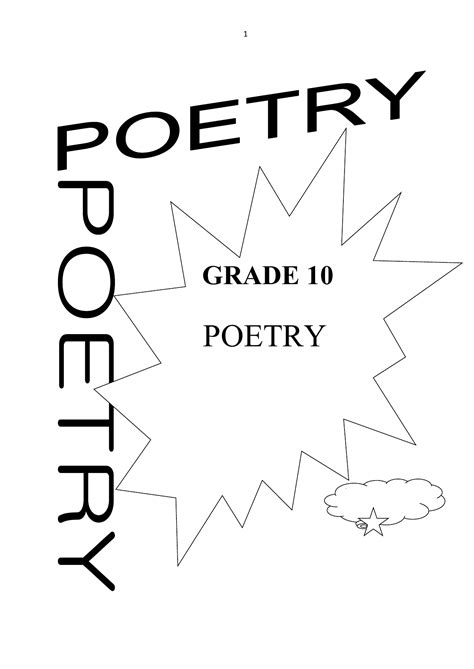 Grade 10 Poetry Unit Ultimate Poetry Unit Packet Grade 10 By